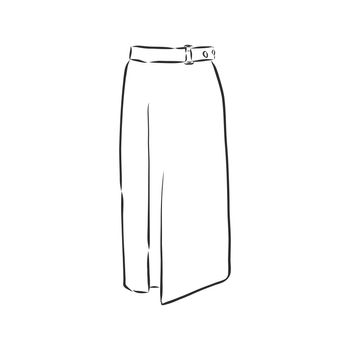 Vector illustration of skirts. Women's clothes