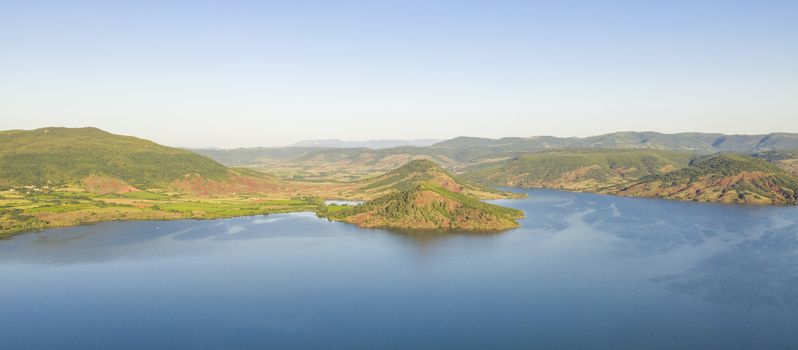 Lac du Salagou is an artificial lake located in the south of France, in the Hérault department in the Occitanie region