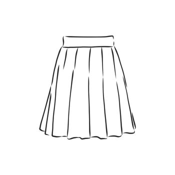 Vector illustration of skirts. Women's clothes