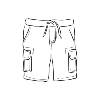 Vector illustration of shorts. Casual clothes