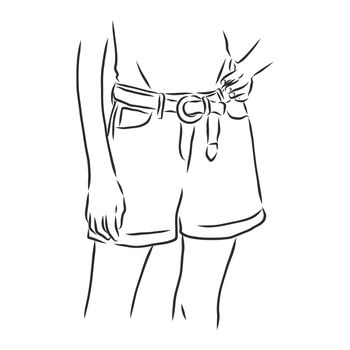 Vector illustration of shorts. Casual clothes