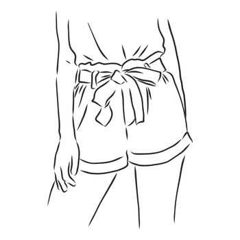 Vector illustration of shorts. Casual clothes