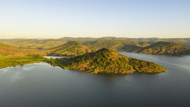 Lac du Salagou is an artificial lake located in the south of France, in the Hérault department in the Occitanie region