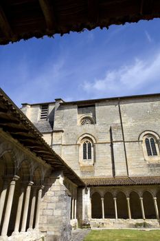 Medieval French Cloisters at the Collegiale church of Saint Emilion, France