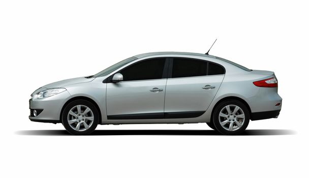white car on white background