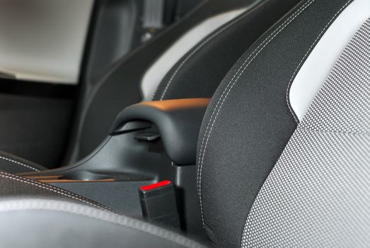 detail in the interior of the modern car