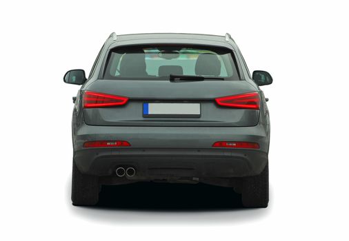 Rear side view of a suv