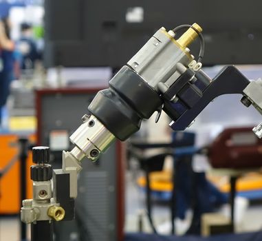 Close up view of an industrial automation tool