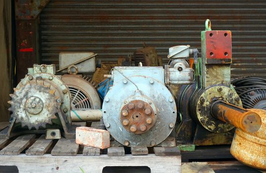 Old electrical motors and powered winches for sale
