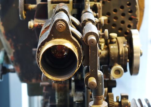 An old film or movie projector from some 60 or 70 years ago
