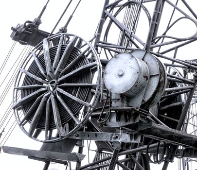Large industrial excavation and digging equipment at a construction site
