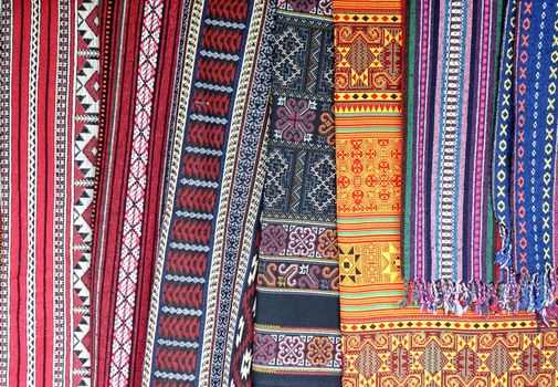 Indigenous colorful texiles and fabrics in Taiwan