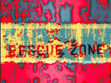 Red and yellow grunge background with fading words
