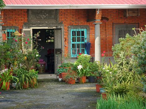 Old rural residence in a village in Taiwan