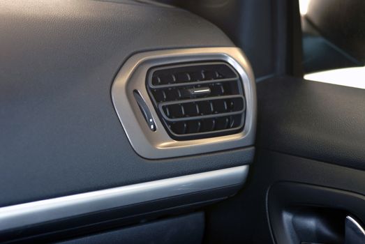 Car cockpit detail, Car air condition system fan close up