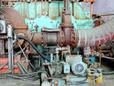 Obsolete vintage industrial equipment no longer in use
