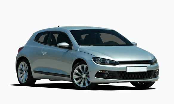 sport coupe on white background