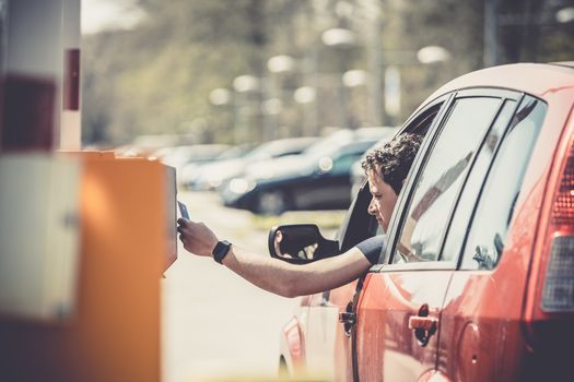 payment for parking by credit card.