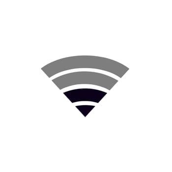 Wi Fi icon on white
background.Social connections,