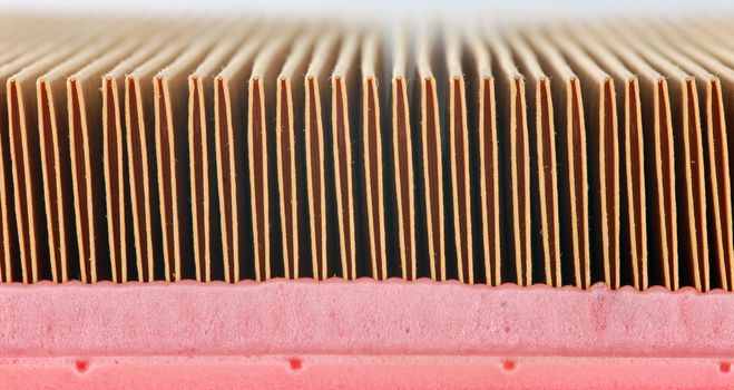 enlarged detail of the automotive air filter