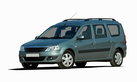 large station wagon isolated on white