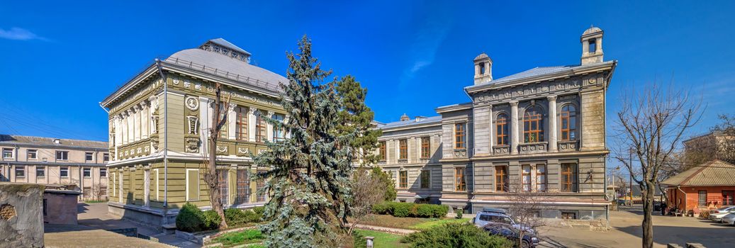 Odessa, Ukraine 03.09.2020. Educational buildings of the Medical University in Odessa, Ukraine, on a sunny spring day