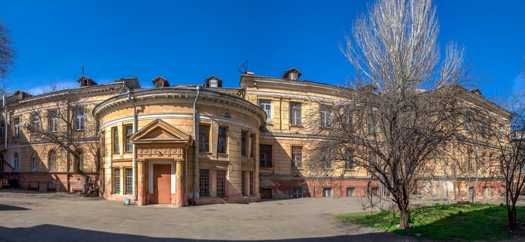 Odessa, Ukraine 03.09.2020. Educational buildings of the Medical University in Odessa, Ukraine, on a sunny spring day