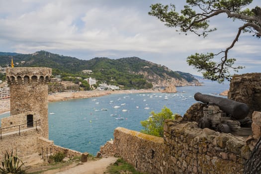 Tossa de Mar castle in Costa Brava of Catalonia Spain