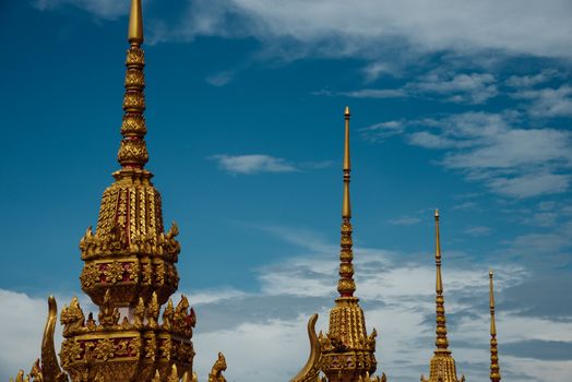 Phra ubosot in buddhist temple at Wat Lo Sutthawat, Buddhist temple in Tambon Sala Daeng, Mueang Ang Thong District, Ang Thong