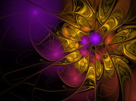 Beautiful fractal floral art. Computer generated graphics. Abstract floral fractal background for art projects