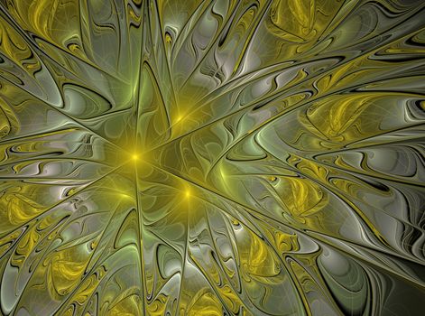 Beautiful fractal floral art. Computer generated graphics. Abstract floral fractal background for art projects