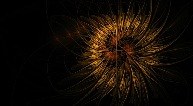 Beautiful fractal flower. Computer generated graphics. Abstract floral fractal background for art projects