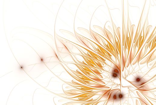Beautiful fractal flower. Computer generated graphics. Abstract floral fractal background for art projects