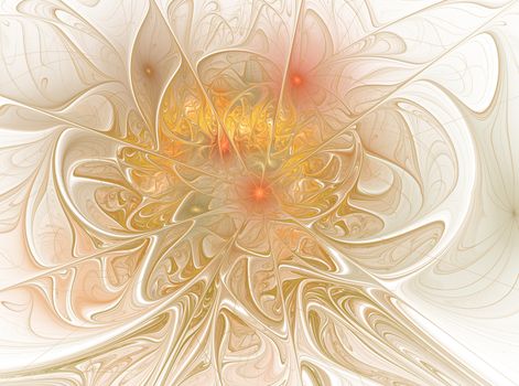Beautiful fractal floral art. Computer generated graphics. Abstract floral fractal background for art projects