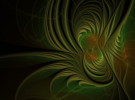 Beautiful fractal floral art. Computer generated graphics. Abstract floral fractal background for art projects