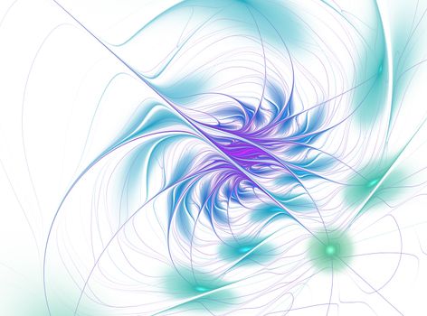 Beautiful fractal flower. Computer generated graphics. Abstract floral fractal background for art projects