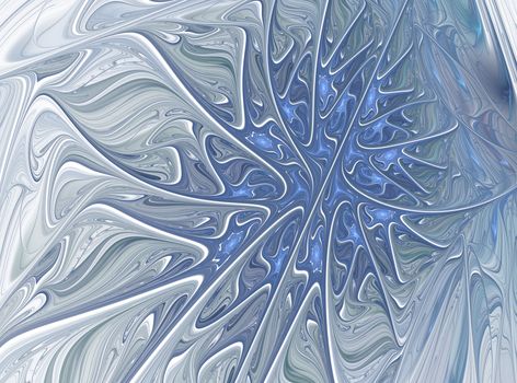 Beautiful fractal flower. Computer generated graphics. Abstract floral fractal background for art projects