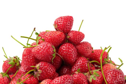 Fresh strawberries isolated on a white background