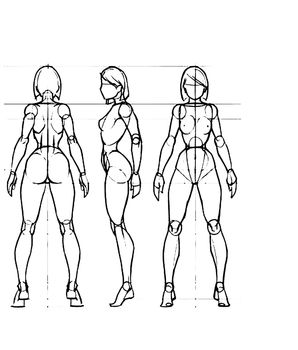 Tutorial of drawing a female body. Drawing the human body, step by step lessons.