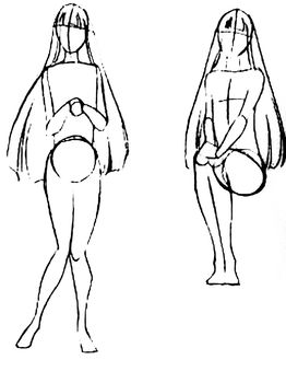 Tutorial of drawing a female body. Drawing the human body, step by step lessons.