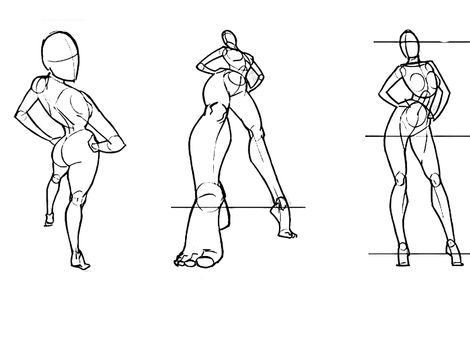 Tutorial of drawing a female body. Drawing the human body, step by step lessons.