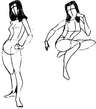 Tutorial of drawing a female body. Drawing the human body, step by step lessons.