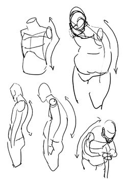 Tutorial of drawing a female body. Drawing the human body, step by step lessons.