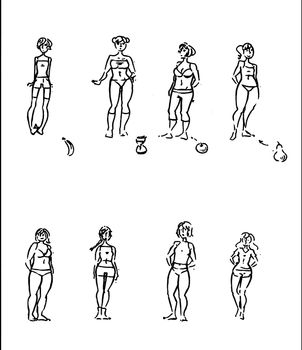 Tutorial of drawing a female body. Drawing the human body, step by step lessons.