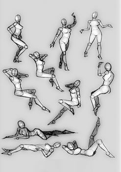 Tutorial of drawing a female body. Drawing the human body, step by step lessons.