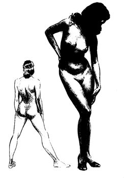 Tutorial of drawing a female body. Drawing the human body, step by step lessons.