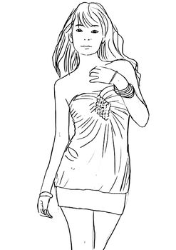 Tutorial of drawing a female body. Drawing the human body, step by step lessons.