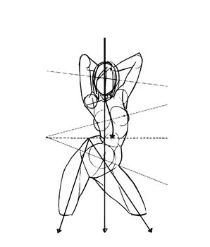 Tutorial of drawing a female body. Drawing the human body, step by step lessons.