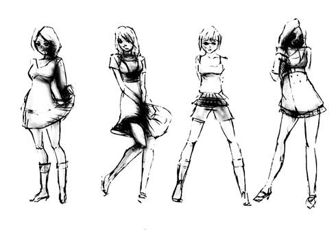 Tutorial of drawing a female body. Drawing the human body, step by step lessons.