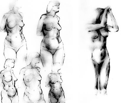 Tutorial of drawing a female body. Drawing the human body, step by step lessons.